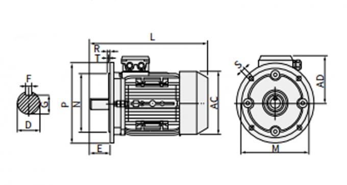 वाणिज्यिक 0.09kw 1500rpm कैपेसिटर-रन असिंक्रोनस इंडक्शन मोटर बी 5 वाटरप्रूफ 220V एसी वोल्टेज 60Hz सिंगल-फेज कॉफी 9