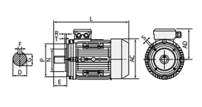 वाणिज्यिक 0.09kw 1500rpm कैपेसिटर-रन असिंक्रोनस इंडक्शन मोटर बी 5 वाटरप्रूफ 220V एसी वोल्टेज 60Hz सिंगल-फेज कॉफी 10