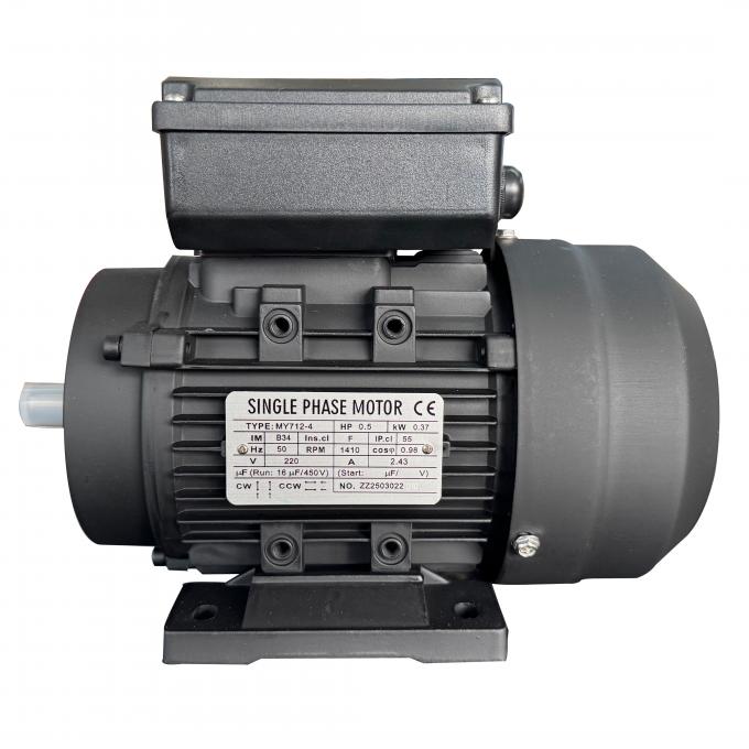 1410rpm सिंगल-फेज कैपेसिटर-स्टार्ट रन एसिंक्रोनस इलेक्ट्रिक मोटर 0.37KW 0.5HP 220V AC वोल्टेज 50Hz/60Hz रेटेड पावर 0